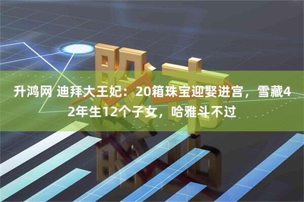 升鸿网 迪拜大王妃：20箱珠宝迎娶进宫，雪藏42年生12个子女，哈雅斗不过